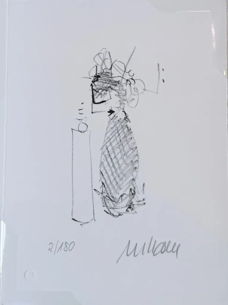 Hannah spielt - (Lithographie / num. u. signiertes Blatt, Auflage: 180 Ex.)