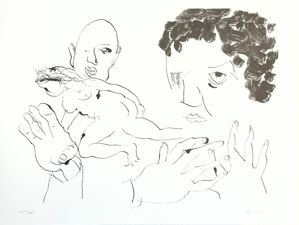 Die Teufelsmarionette - (Zyklus "Der Urfaust") - (Lithografie / 2003, num. u. signiertes Blatt, Auflage: 75 Ex.)