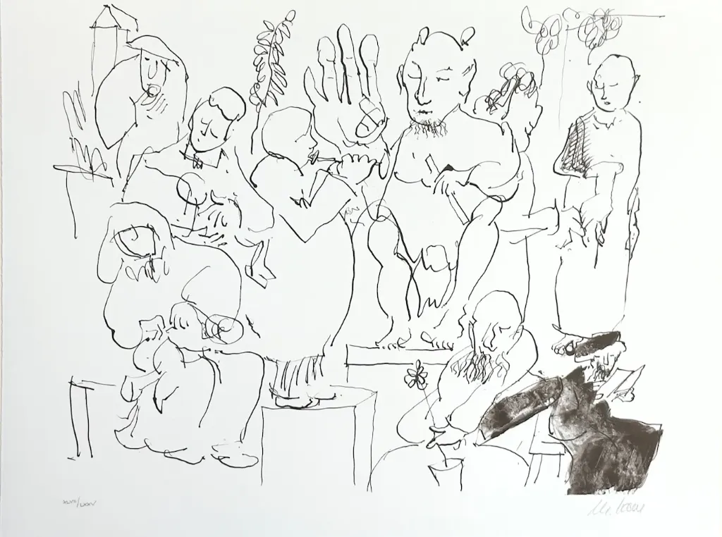 Werden und Vergehen - (Zyklus "Der Urfaust") - (Lithografie / 2003, num. u. signiertes Blatt, Auflage: 75 Ex.)