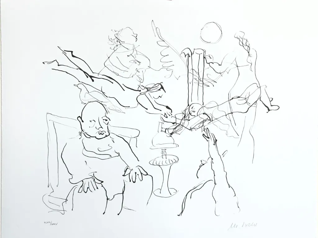 Hingabe und Verlust - (Zyklus "Der Urfaust") - (Lithografie / 2003, num. u. signiertes Blatt, Auflage: 75 Ex.)