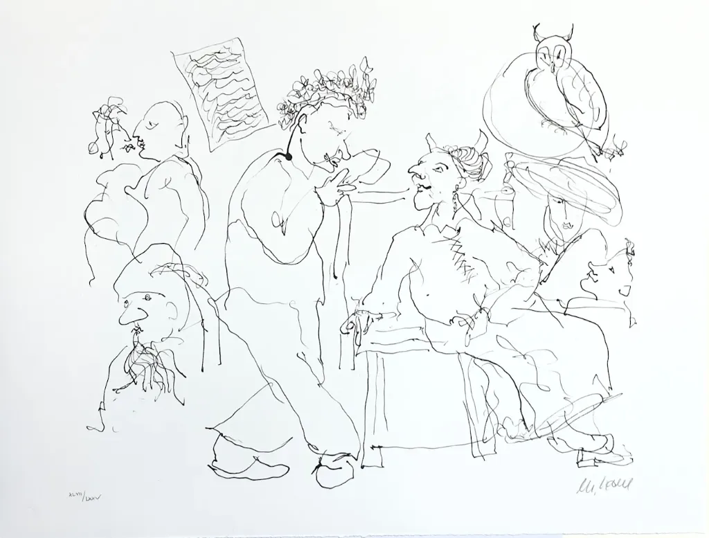 Mephistopheles Rex - (Zyklus "Der Urfaust") - (Lithografie / 2003, num. u. signiertes Blatt, Auflage: 75 Ex.)