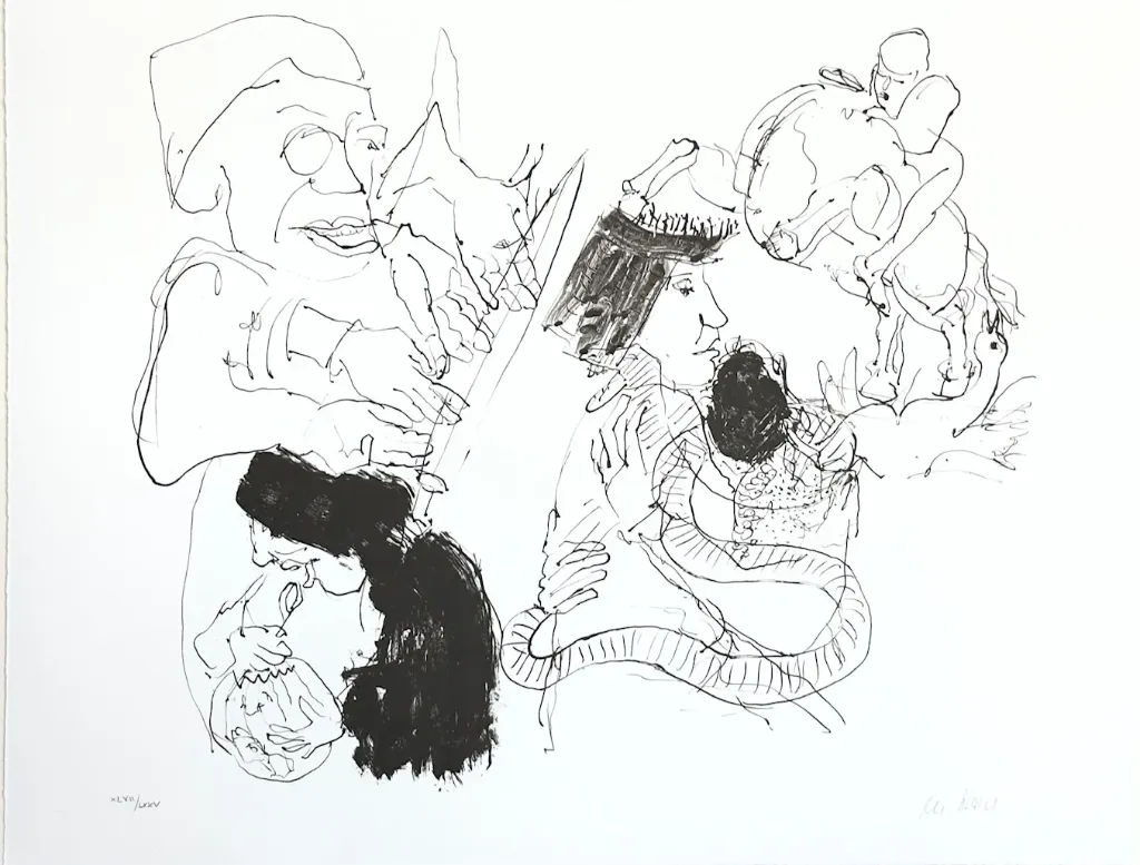 Chronos - (Zyklus "Der Urfaust") - (Lithografie / 2003, num. u. signiertes Blatt, Auflage: 75 Ex.)