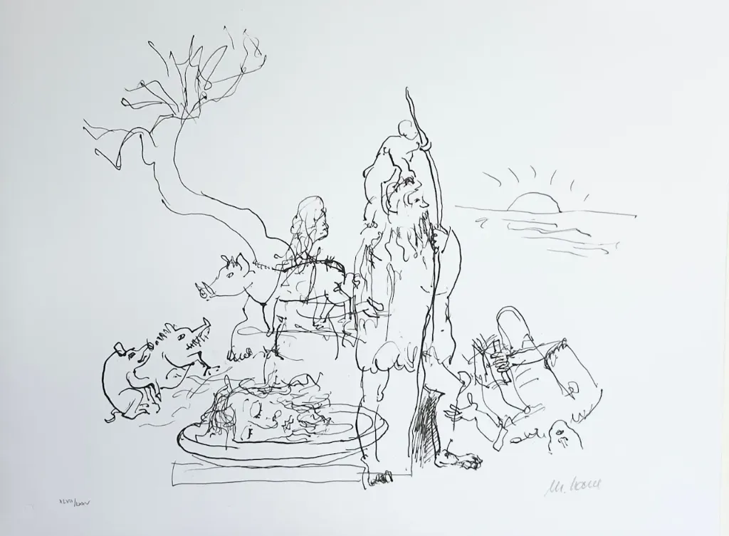 Die Morgenröte - (Zyklus "Der Urfaust") - (Lithografie / 2003, num. u. signiertes Blatt, Auflage: 75 Ex.)