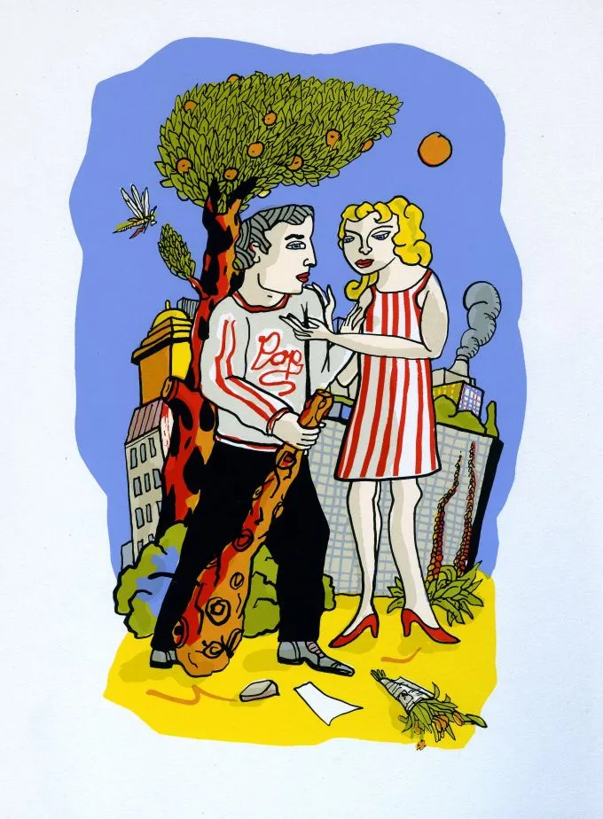 Moritz Götze (*1964): Herkules (Farbgrafik / 2012, num. u. signiertes Blatt, Auflage: 100 Ex.)