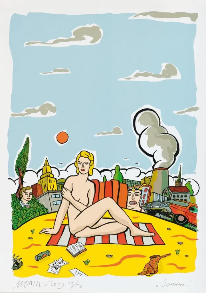 Moritz Götze (*1964): Sommer  - (Farbgrafik / 2009, num. u. signiertes Blatt, Auflage: 50 Ex.)
