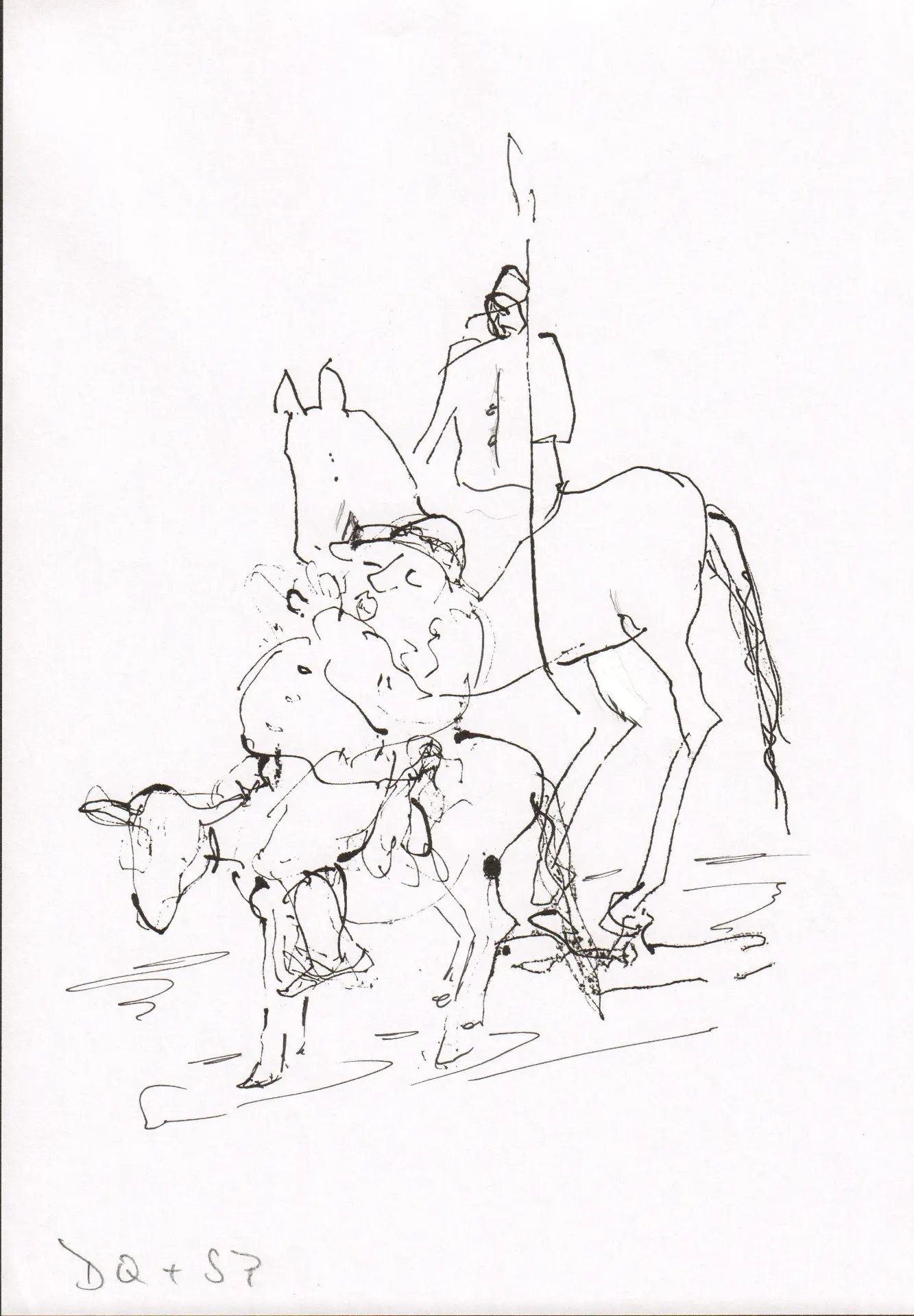 Don Quijote - (Lithographie / 2017, num. u. signiertes Blatt, Auflage: 180 Ex.)