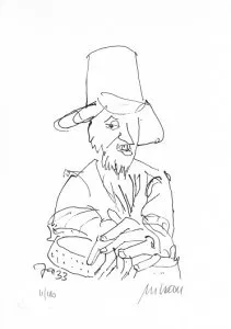 Jazz-Perkussionist - (Lithographie / 2018, num. u. signiertes Blatt, Auflage: 180 Ex.)