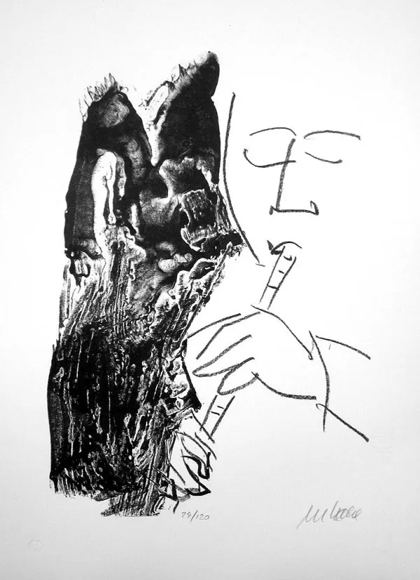 Musica III - (Lithographie / 2010, num. u. signiertes Blatt, Auflage: 120 Ex.)