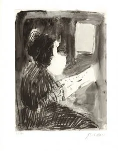 Lesende - (Giclée-Print / 2018, num. u. signiertes Blatt, Auflage: 180 Ex.)