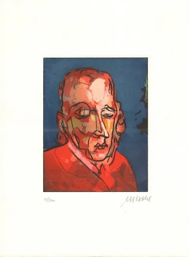 Armer Poet - (Farbradierung / 2017, num. u. signiertes Blatt, Auflage: 200 Ex.)