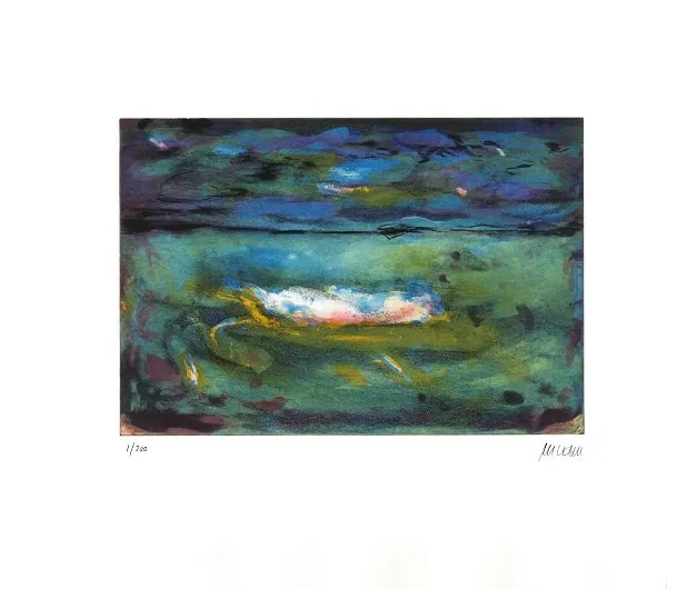 Blick in die Weite - (Farbradierung / 2017, num. u. signiertes Blatt, Auflage: 200)