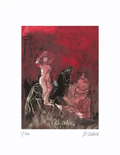 Cavalia - (Farbradierung / 2013, num. u. signiertes Blatt, Auflage: 200 Ex.)