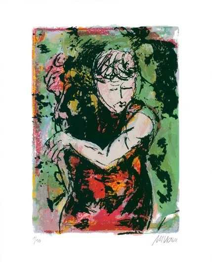 Bühne frei - (Farbsiebdruck / 2016, num. u. signiertes Blatt, Auflage: 180 Ex.)