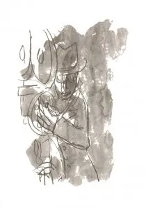 Selbst – Der Kinoerzähler - (Lithographie / 2017, num. u. signiertes Blatt, Auflage: 180 Ex.)