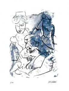 Zilles Milieu - (Farblithografie / 2019, num. u. signiertes Blatt, Auflage: 180 Ex.)