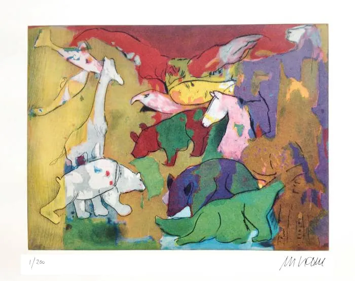 Paradies - (Farbradierung / 2015, num. u. signiertes Blatt, Auflage: 200 Ex.)