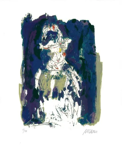 Die Blaue Stunde - (Farbsiebdruck in sechs Farben / 2016, num. u. signiertes Blatt, Auflage: 180 Ex.)