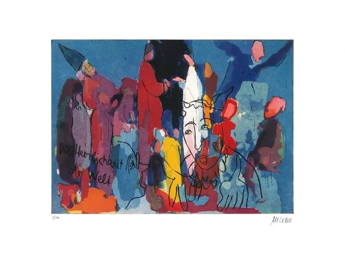 Die Herrlichkeit der Welt - (Farbradierung / 2017, num. u. signiertes Blatt, Auflage: 200 Ex.)