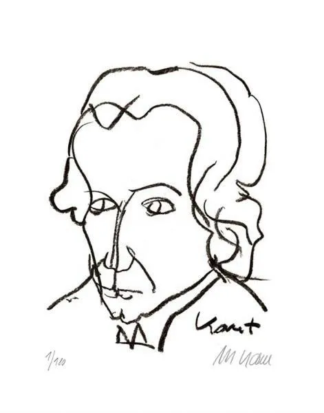 Immanuel Kant - (Lithographie / 2014, num. u. signiertes Blatt, Auflage: 180 Ex.)