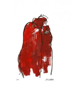 In Rot - (Giclée-Print / 2019, num. u. signiertes Blatt, Auflage: 180 Ex.)