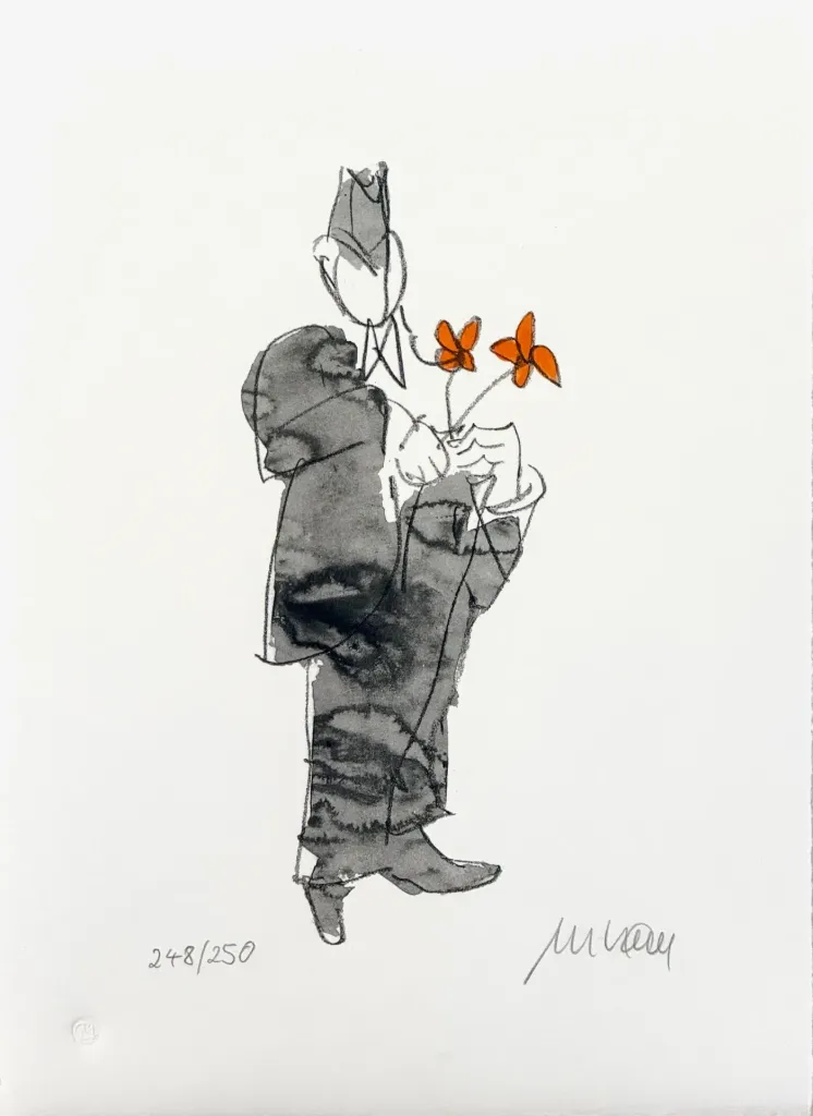 ALLES GUTE in ORANGE - (Lithographie / 2013, num. u. signiertes Blatt, Auflage: 250 Ex.)