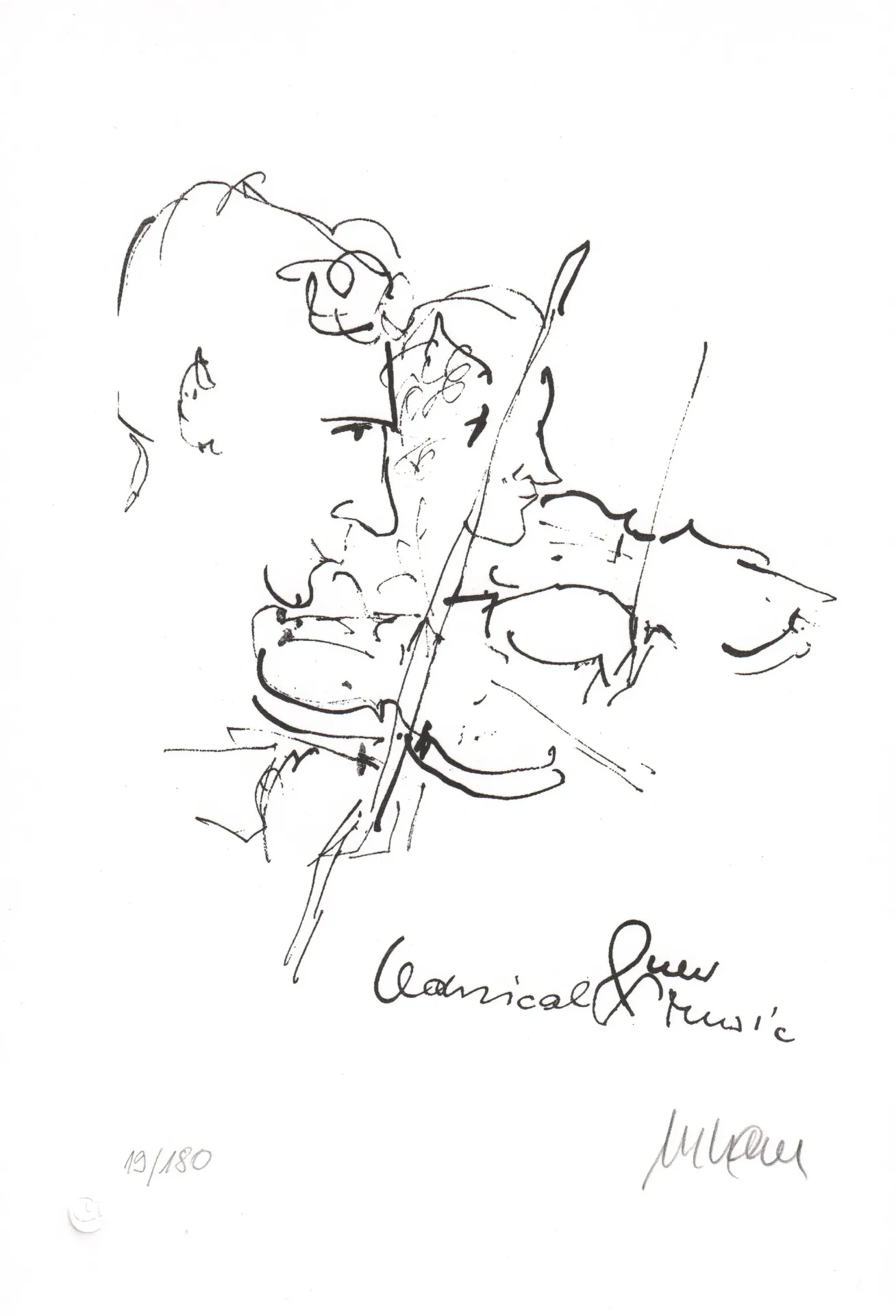 Classical and New Music. - (Lithographie / 2018, num. u. signiertes Blatt, Auflage: 180)