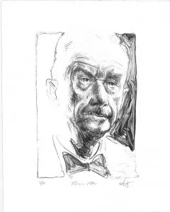 Thomas Mann - (Lithographie / 2018, num. u. signiertes Blatt, Auflage: 180 Ex.)