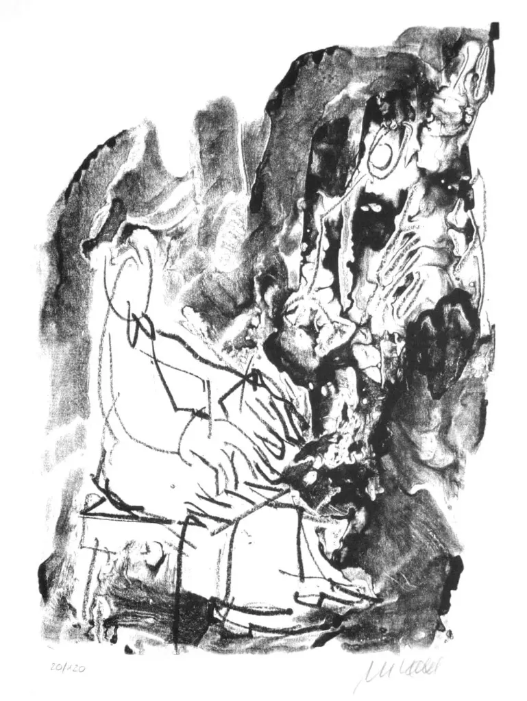 Musica II - (Lithographie / 2010, num. u. signiertes Blatt, Auflage: 120 Ex.)