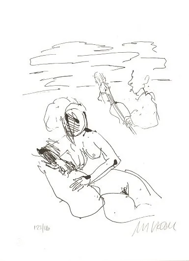 Strandsonate - (Lithographie / 2017, num. u. signiertes Blatt, Auflage: 180 Ex.)