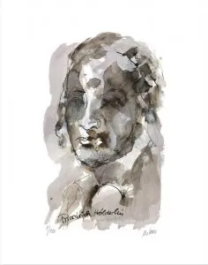 Friedrich Hölderlin - (Farblithographie / 2013, num. u. signiertes Blatt, Auflage: 180 Ex.)