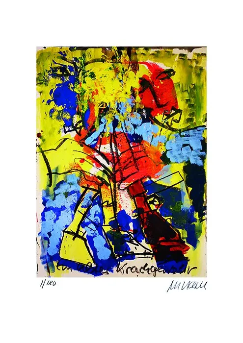 Das Schweigen der Waffen III - (Giclée-Print / 2020, num. u. signiertes Blatt, Auflage: 180 / VORZUGSAUSGABE mit Buch: Bumskanone, Rasselsäbel und Krachgewehr)