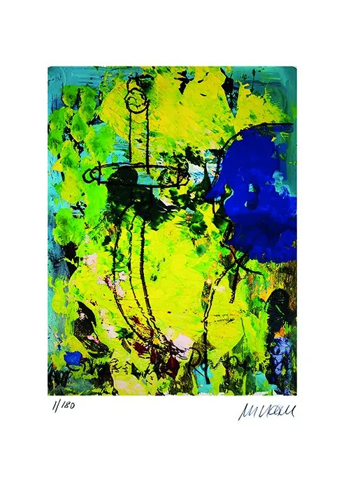 Das Schweigen der Waffen IV - (Giclée-Print / 2020, num. u. signiertes Blatt, Auflage: 180 / VORZUGSAUSGABE mit Buch: Bumskanone, Rasselsäbel und Krachgewehr)