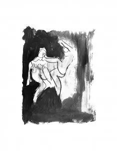 Kämpfende Mädchen - (Giclée-Print / 2020, num. u. signiertes Blatt, Auflage: 180 Ex.)