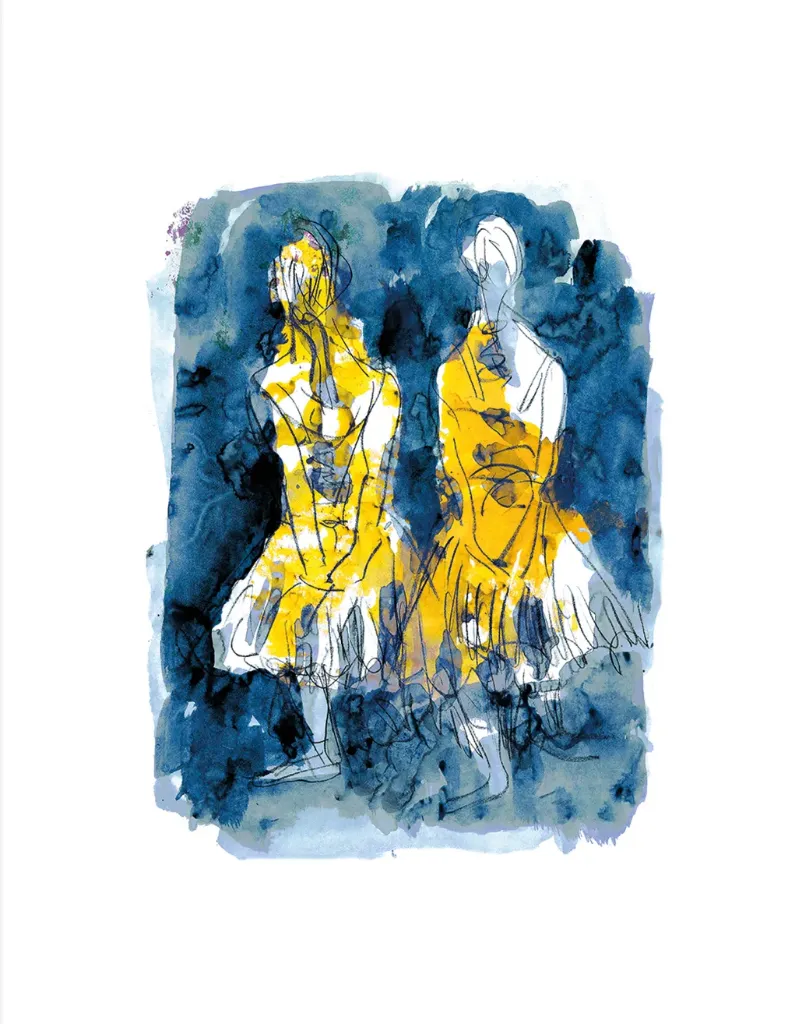 Tänzerinnen (nach Edgar Degas) - (Giclée-Print / 2020, num. u. signiertes Blatt, Auflage: 180 Ex.)