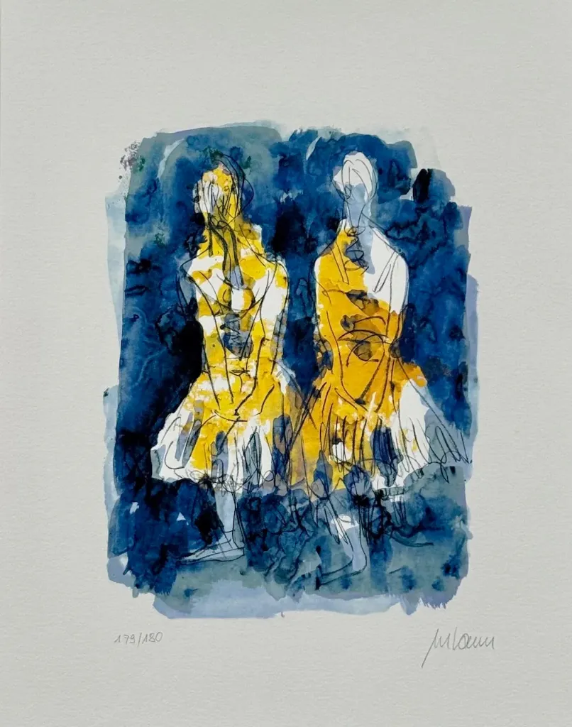 Tänzerinnen (nach Edgar Degas) - (Giclée-Print / 2020, num. u. signiertes Blatt, Auflage: 180 Ex.)