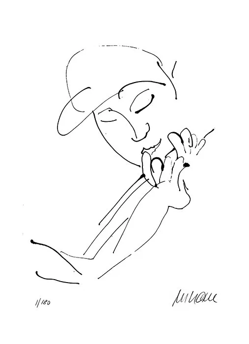 Geigerin - (Lithographie / 2018, num. u. signiertes Blatt, Auflage: 180 Ex.)