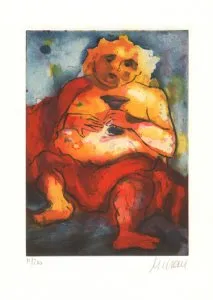 Bacchus - (Farbradierung / 2016, num. u. signiertes Blatt, Auflage: 200 Ex.)