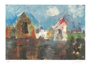 Haus am See - (Giclée-Print / 2016, num. u. signiertes Blatt, Auflage: 180 Ex.)