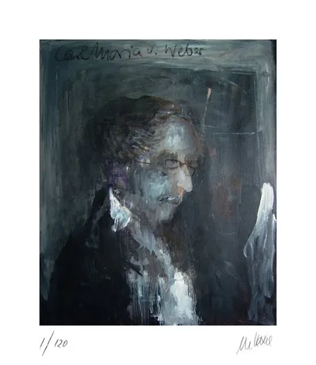 Carl Maria von Weber - (Giclee-Druck, num. u. signiertes Blatt, Auflage: 120 Ex.)