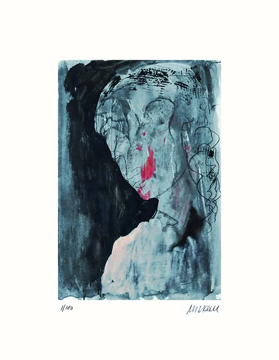 Antlitz eines jungen Mädchens - (Giclée-Print / 2021, num. u. signiertes Blatt, Auflage: 180 Ex.)