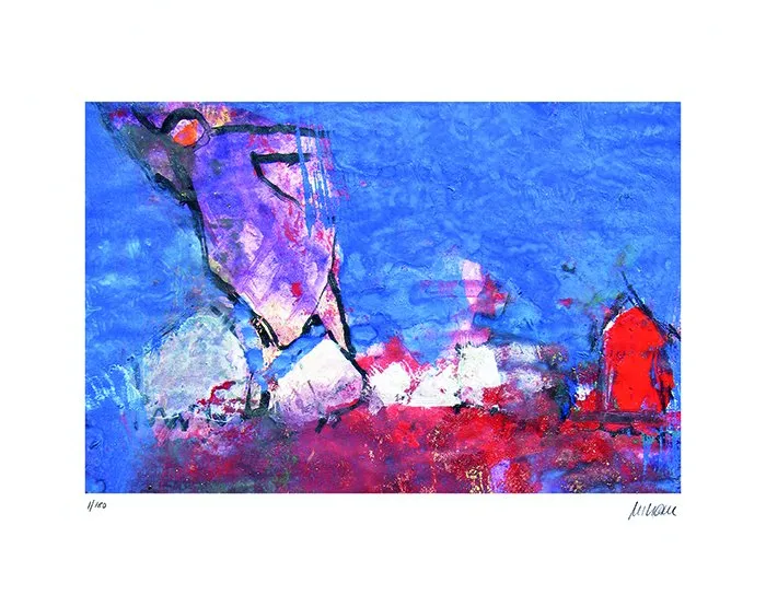 Engel über der Stadt - (Giclée-Print / 2020, num. u. signiertes Blatt, Auflage: 180 Ex.)