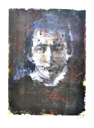 Heinrich Heine (Lithographie / 2006, num. u. signiertes Blatt, Auflage: 60 Ex.)