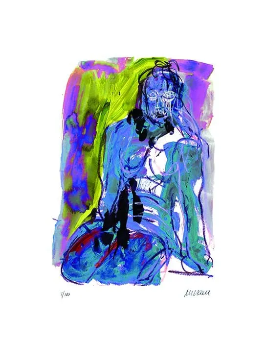 Strandbesuch - (Giclée-Print / 2023, num. u. signiertes Blatt, Auflage: 180 Ex.)