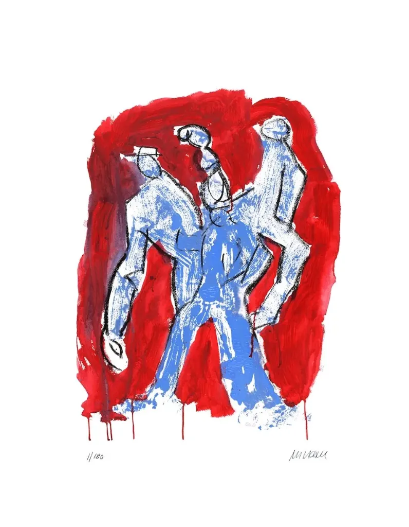 Die Akrobaten - (Giclée-Print / 2022, num. u. signiertes Blatt, Auflage: 180 Ex.)