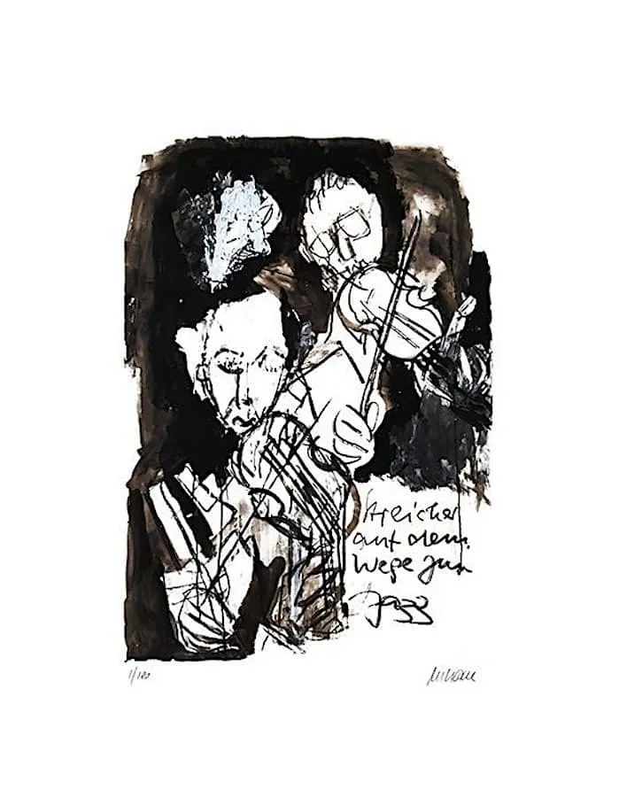 Streicher auf dem Weg zum Jazz (Giclée-Print / num. u. signiertes Blatt, Auflage: 180)