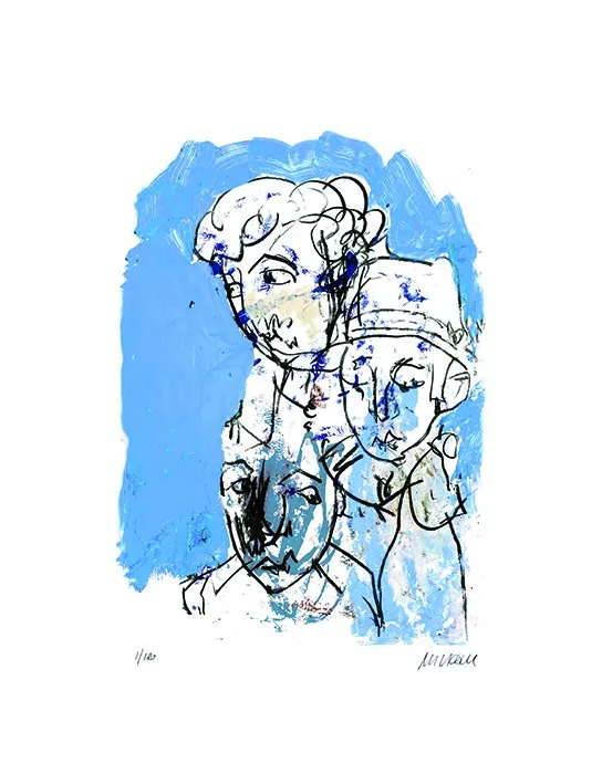 Passanten - (Giclée-Print / num. u. signiertes Blatt, Auflage: 180 Ex.)