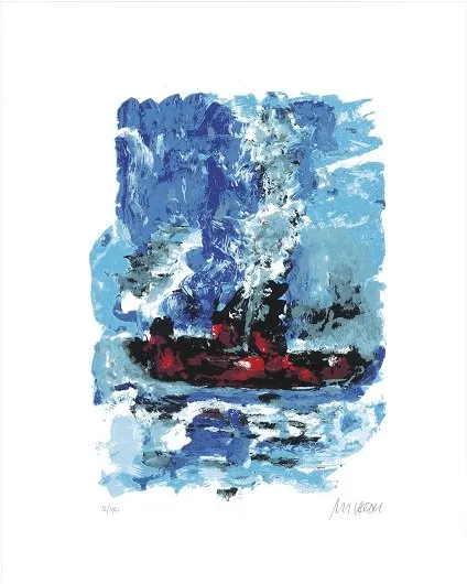 Volle Fahrt voraus! - (Farbsiebdruck / 2017, "épreuves d’artiste"-Druck)