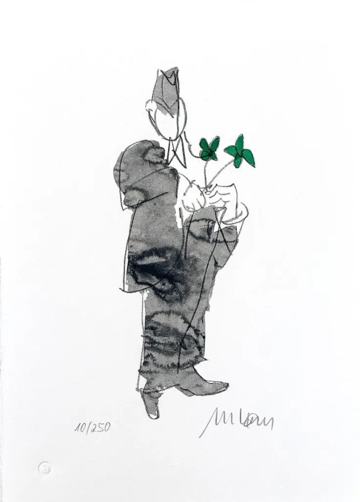 ALLES GUTE in GRÜN- (Lithographie / 2013, num. u. signiertes Blatt, Auflage: 250 Ex.)