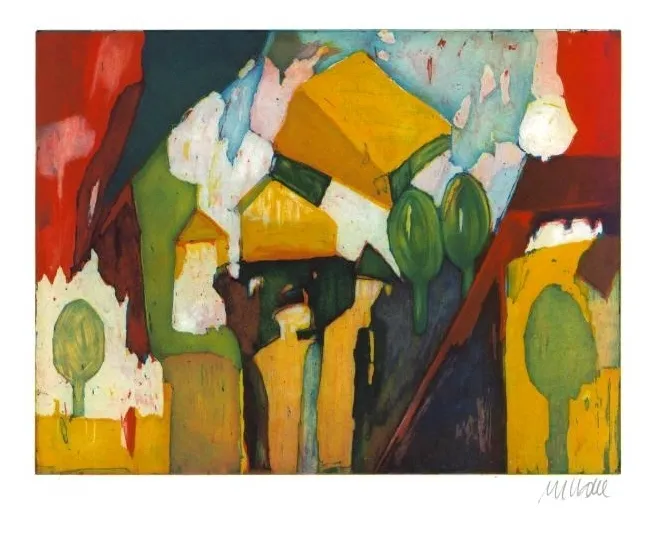 Landschaft am Meer - (Farbradierung und Aquatinta / 2015, "épreuves d’artiste"-Druck, signiert)