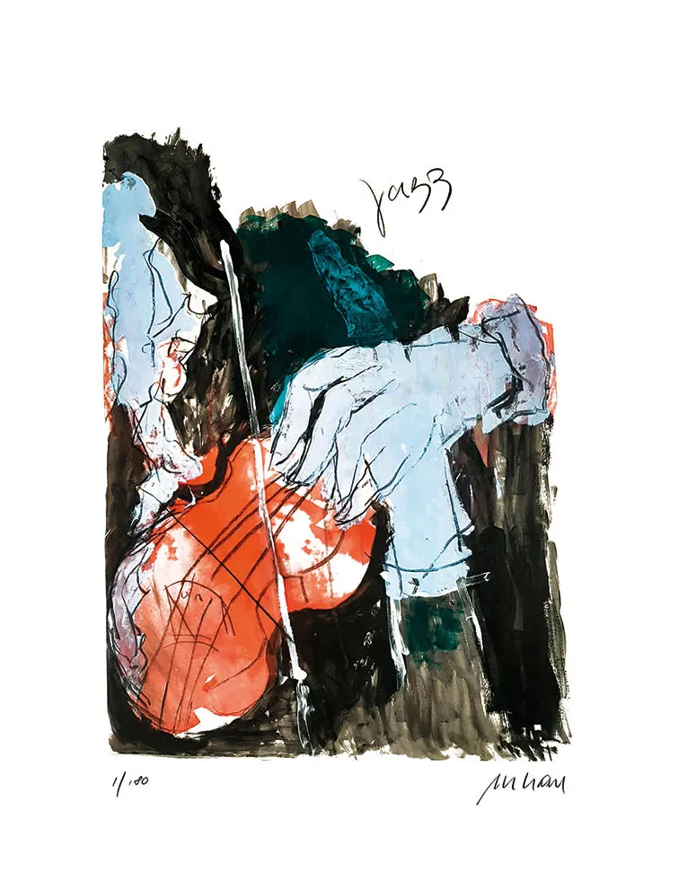Gypsy Jazz - (Giclée-Print / 2023, num. u. signiertes Blatt, Auflage: 180 Ex.)
